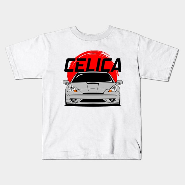 Silver Celica JDM Kids T-Shirt by GoldenTuners